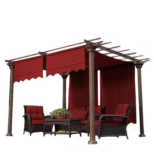 Garden Winds Universal Replacement Canopy Top Cover For Pergolas - Cinnabar