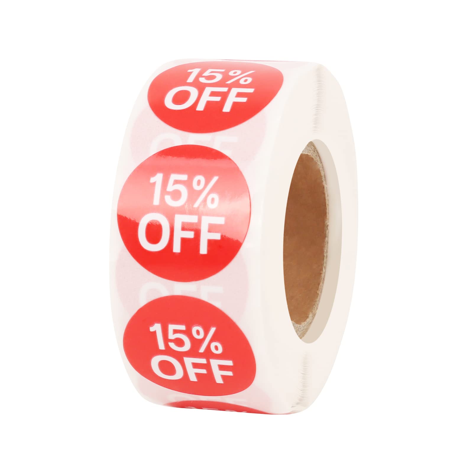 Muka 500 Pcs 0.75 Inch Percent Off Stickers Waterproof Permanent Self-Adhesive Discount Stickers-Red