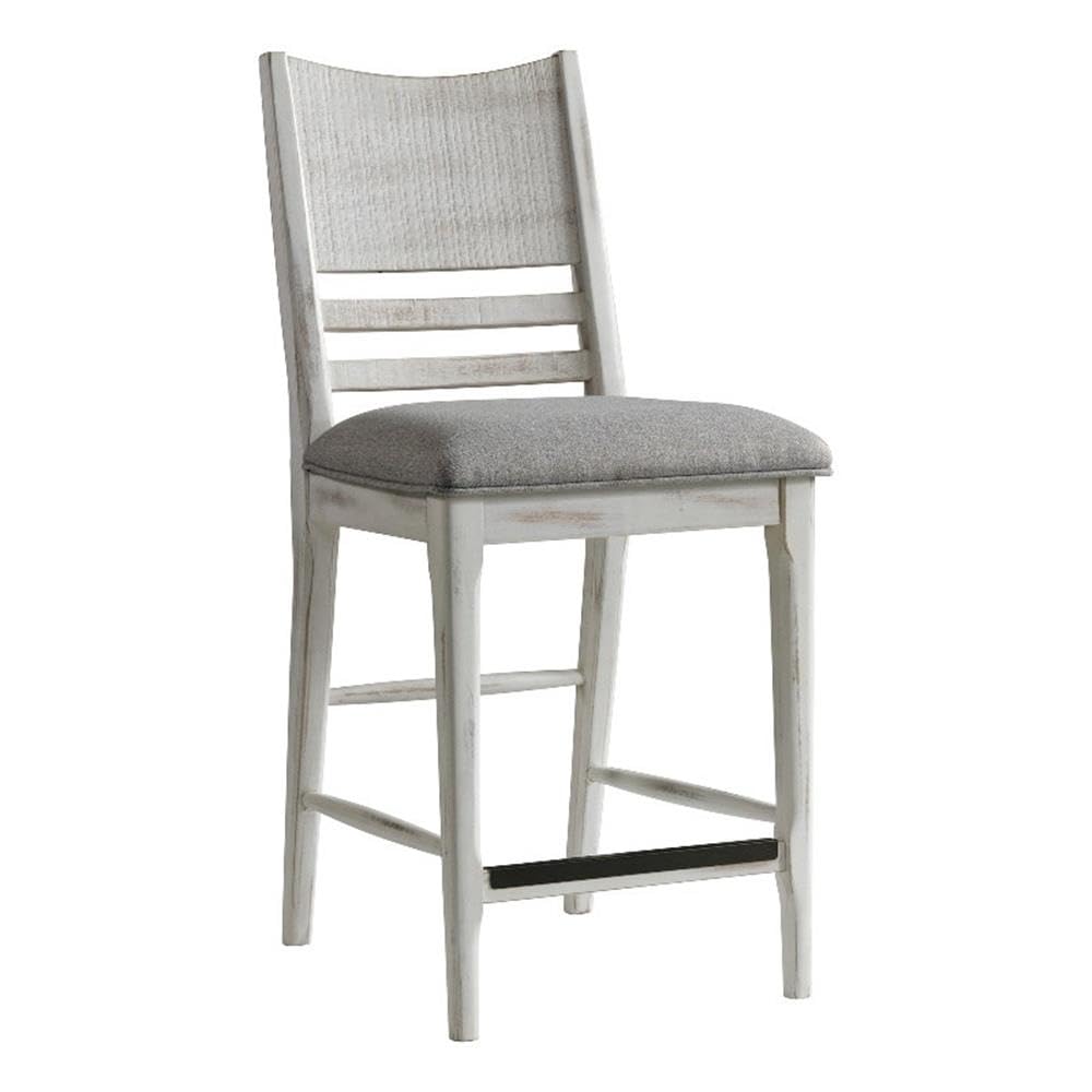 Modern Rustic Counter Stool, Panel Back w/Cushion - Thumbnail 3