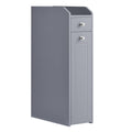 VASAGLE Slim Storage Cabinet, Narrow Storage Organizer with Slide Out Drawers, Freestanding Toilet Paper Holder, Small Space Ski
