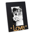 Isaac Jacobs Black Wood Sentiments Love    Picture Frame, 4x6 inch, Photo Gift for Loved Ones, Family, Display on Tabletop, Desk