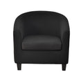 Crfatop 2 Piece Club Chair Slipcover Stretch Barrel Chair Covers Printed Tub Chair Slipcovers Soft Armchair Covers Removable Fur