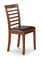 East West Furniture CAML5C-MAH-LC 5 Piece Dining Room Furniture Set Includes a Rectangle Kitchen Table and 2 Faux Leather Dining Chairs with 2 Benches, 36x60 Inch, Mahogany