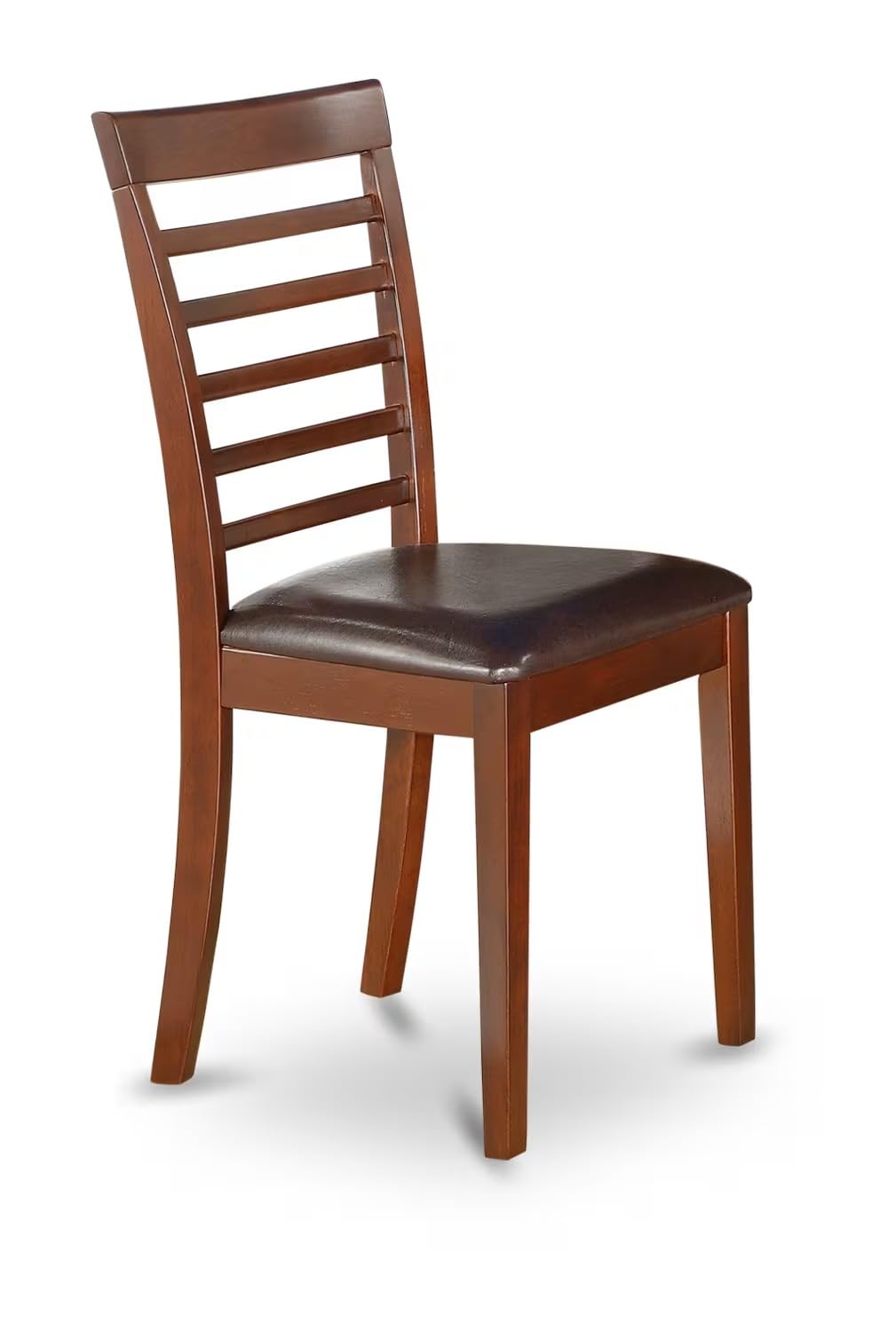 East West Furniture CAML6C-MAH-LC 6 Piece Dining Table Set Contains a Rectangle Dining Room Table and 4 Faux Leather Upholstered Chairs with a Bench, 36x60 Inch, Mahogany