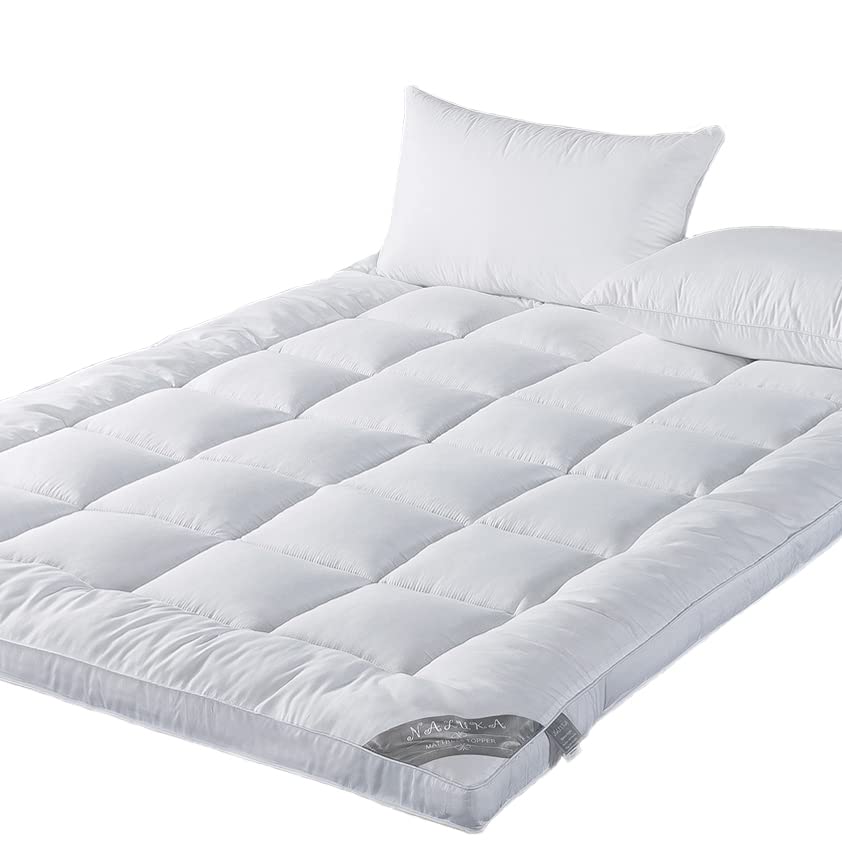 Naluka Pillow Top Mattress Topper Full Down Alternative Cooling Mattress Pad 2Inch Thick Pillowtop Mattress Cover
