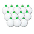 The Treemendous Ornament Decorator Christmas Tree Decorating 12 Count Refill Kit - Blank White Ball Ornaments for DIY Craft Acti