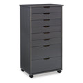 Cary Eight Drawer Rolling Storage Cart, Grey