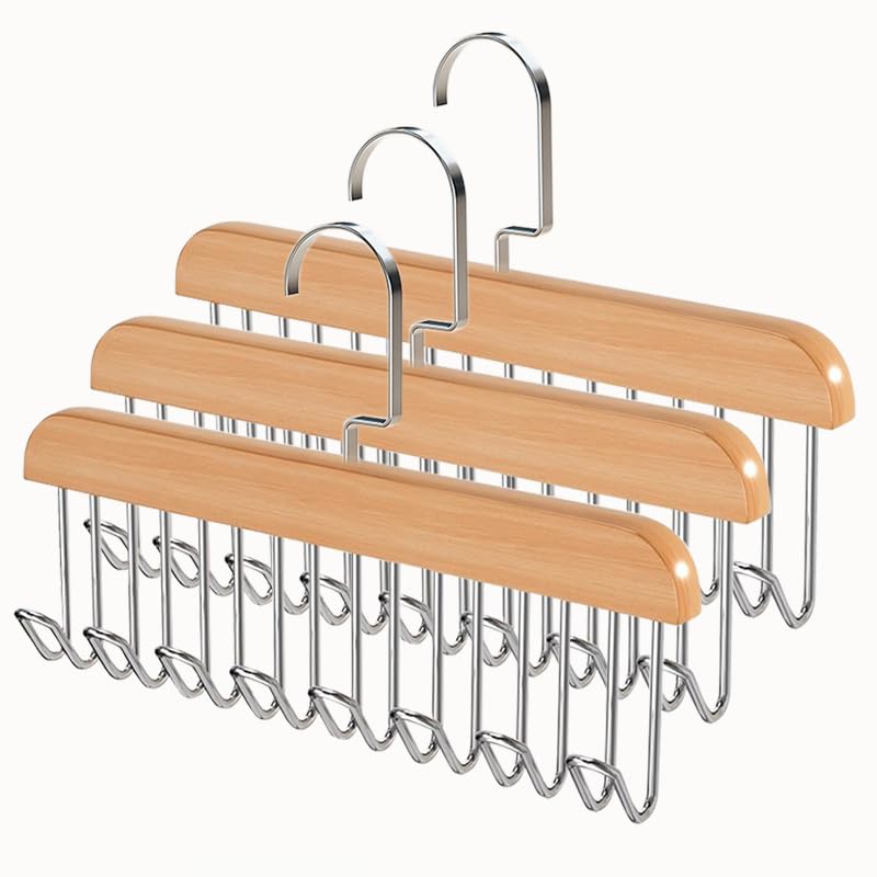 Bra Hangers for Closet Organizer with 24 Hook Belt Hanger for Closets 3 Pcs