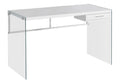 Monarch Computer Desk, Glossy White, 48