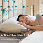 felo Feather Down Pillow Queen Size - CloudFusion Goose Down for Side & Back Sleepers - Blue, 20x30 - Hotel Collection