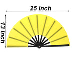 Honshen Folding Fan Performance Fan Nylon-Cloth Fan 13 Inch (Yellow)