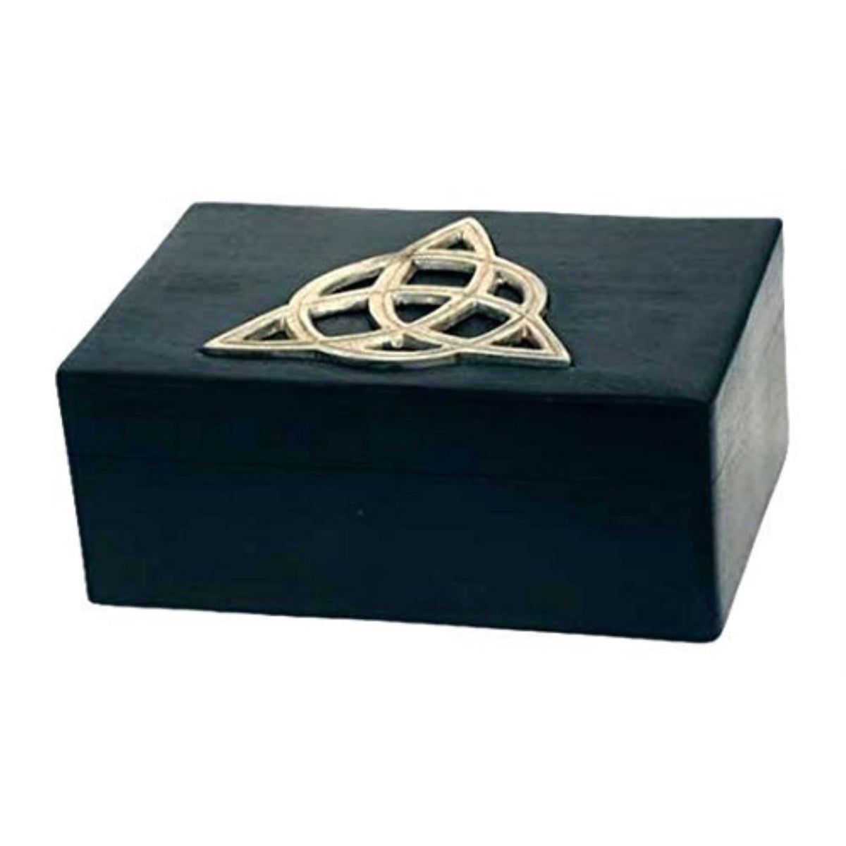 New Age Smudges & Herbs Triquetra Wooden Box, 4'' W x 6'' L