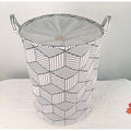 Store77 Small Laundry Waterproof Folding Clothes Storage Basket Toy Organizer With Handles Mediterranean Style For Bedrooms, Nur