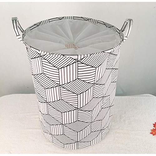 Store77 Small Laundry Waterproof Folding Clothes Storage Basket Toy Organizer With Handles Mediterranean Style For Bedrooms, Nur