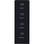 Lorell 4-Drawer Vertical File, 18 by 26-1/2 by 52-Inch, Black