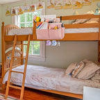 Frjjthchy Bedside Storage Organizer 5 Pockets With 4 Hooks Hanging Storage Bag For Headboards/Bunk Bed (2Pack Pink)