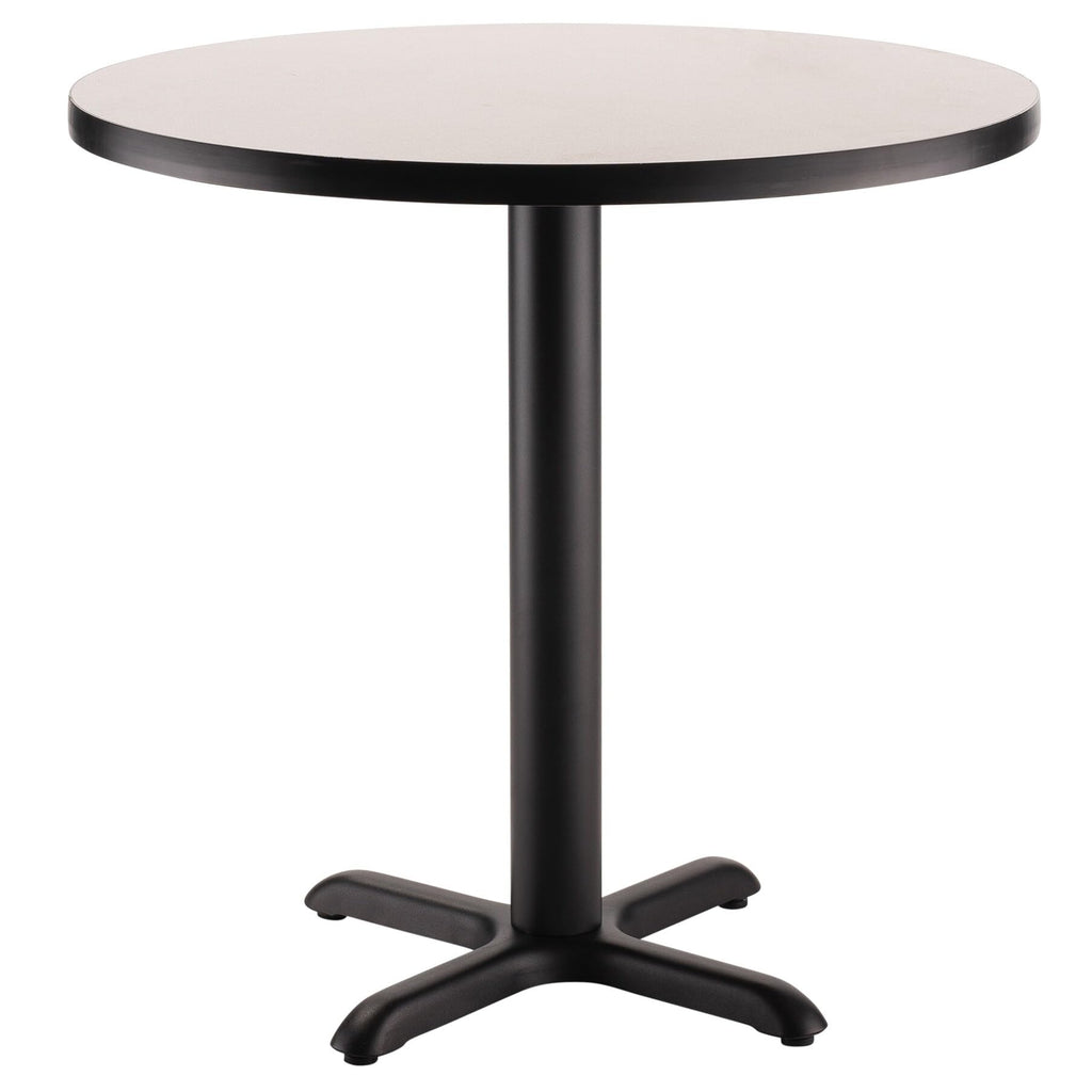 National Public Seating, Cafe Table, 36x36x30 Round "X" Base, Height 30 in, Model# CT13636XDPBTMGY