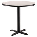 National Public Seating, Cafe Table, 36x36x30 Round "X" Base, Height 30 in, Model# CT13636XDPBTMGY