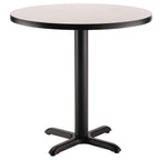 National Public Seating, Cafe Table, 36x36x30 Round "X" Base, Height 30 in, Model# CT13636XDPBTMGY