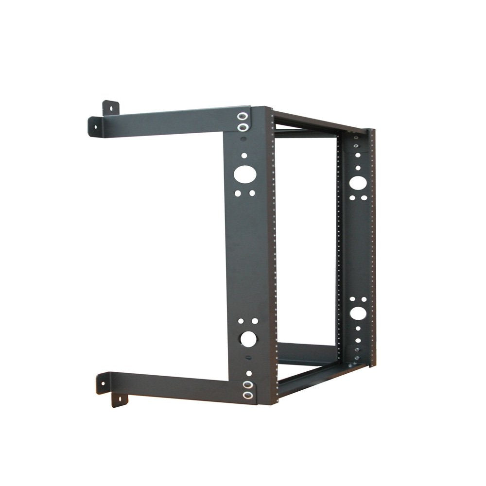 Quest Manufacturing Open Frame Wall Rack, 13 Unit, 3' x 12''D, Black (WR1922-13-02)