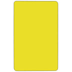 Flash Furniture Wren 24''W x 60''L Rectangular Yellow HP Laminate Activity Table - Standard Height Adjustable Legs