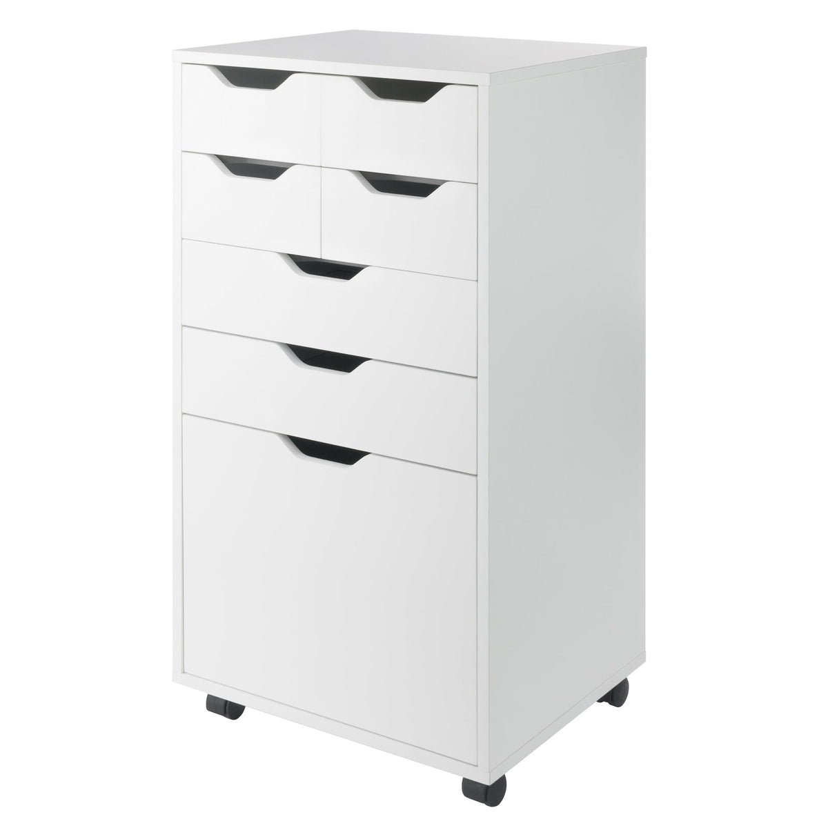 Winsome Halifax Bins & Drawers Multi-Storage High Mobile Cabinet, White