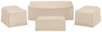 Crosley Furniture Patio Furniture Covers, Waterproof 4-Piece Cover Set For Outdoor Chairs, Sofa, Table, Tan