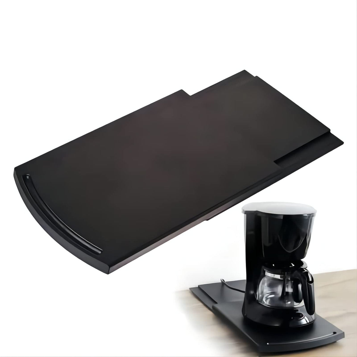 KLEVERISE Appliance Slider - Kitchen Caddy Appliance Sliding Tray - Countertop Storage Accessory for Kitchen Appliance - ABS Cof