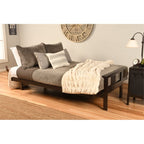 Kodiak Furniture Monterey Espresso Wood Futon with Parma Gray Mattress