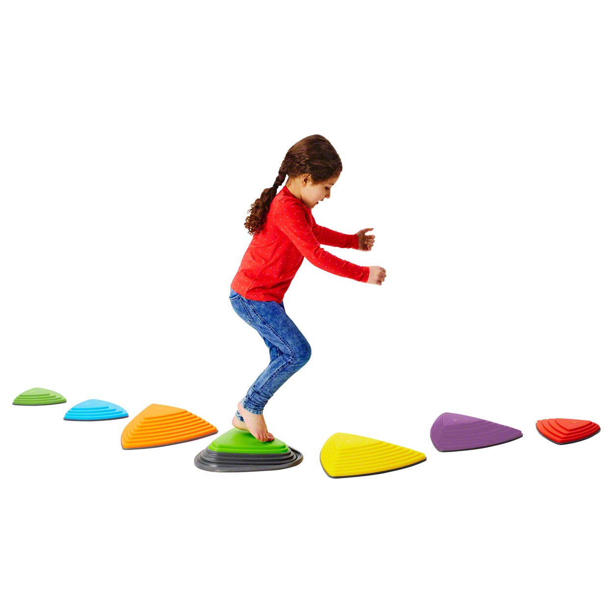 Gonge River Stones - Original Active Play Stepping Stones For Balance And Coordination, Non-Slip Bottom For Indoor And Outdoor,