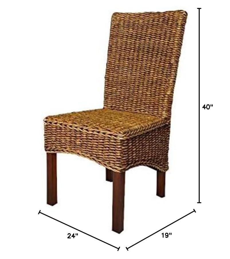 International Caravan Furniture Piece Gaby Woven Banana Dining Chair