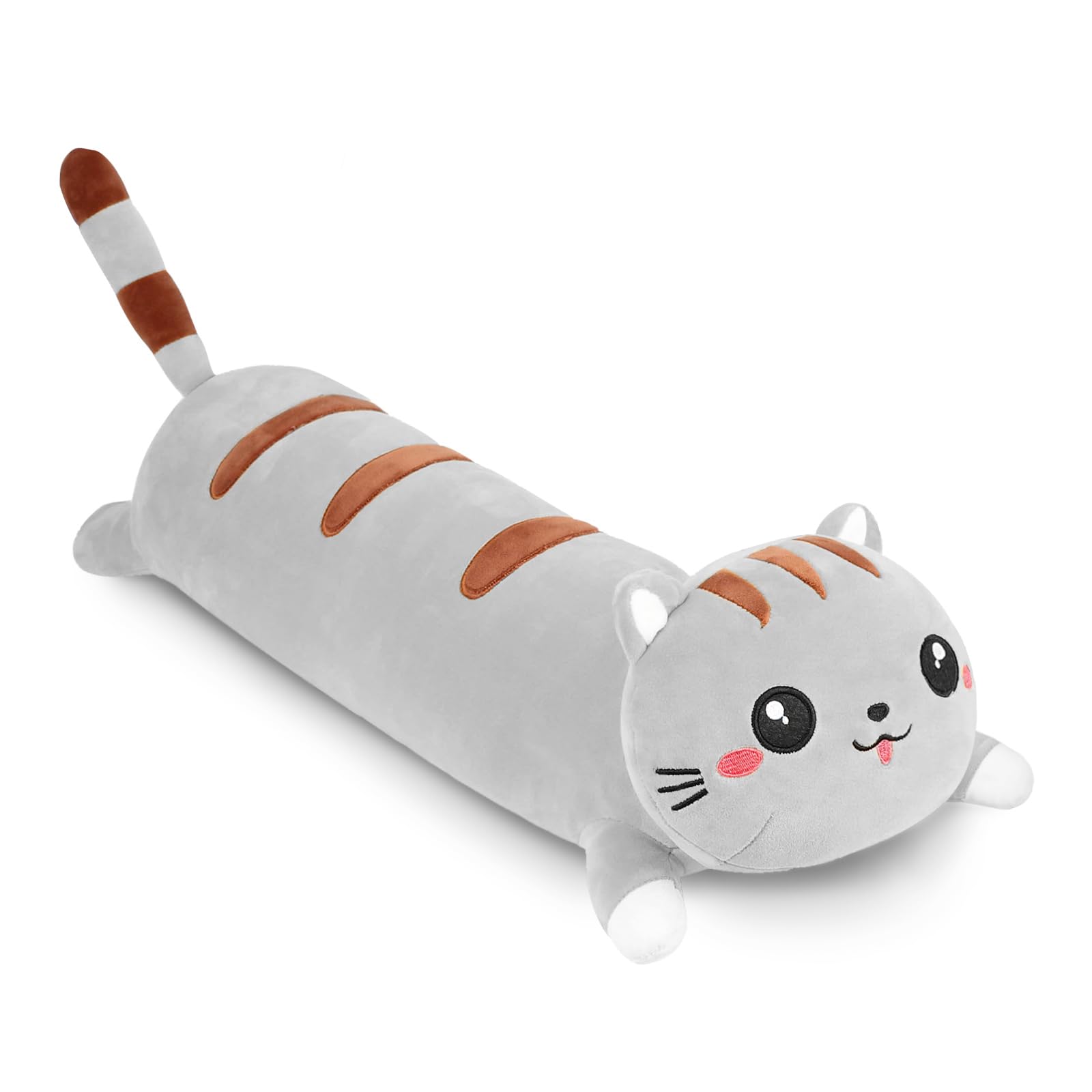 AFAN Cute Long Cat Plush Kawaii 42   Body Pillow Cat Stuffed Animals Soft Plushies Cuddly Cotton Kitten Sleeping Pillow Back Cus