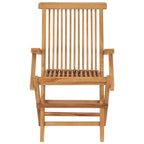 vidaXL Set of 6 Foldable Patio Chairs – Durable, Weather-Resistant Teak Wood, Smooth Sanded Finish, Convenient Storage – for Garden, Patio, Outdoor Furniture