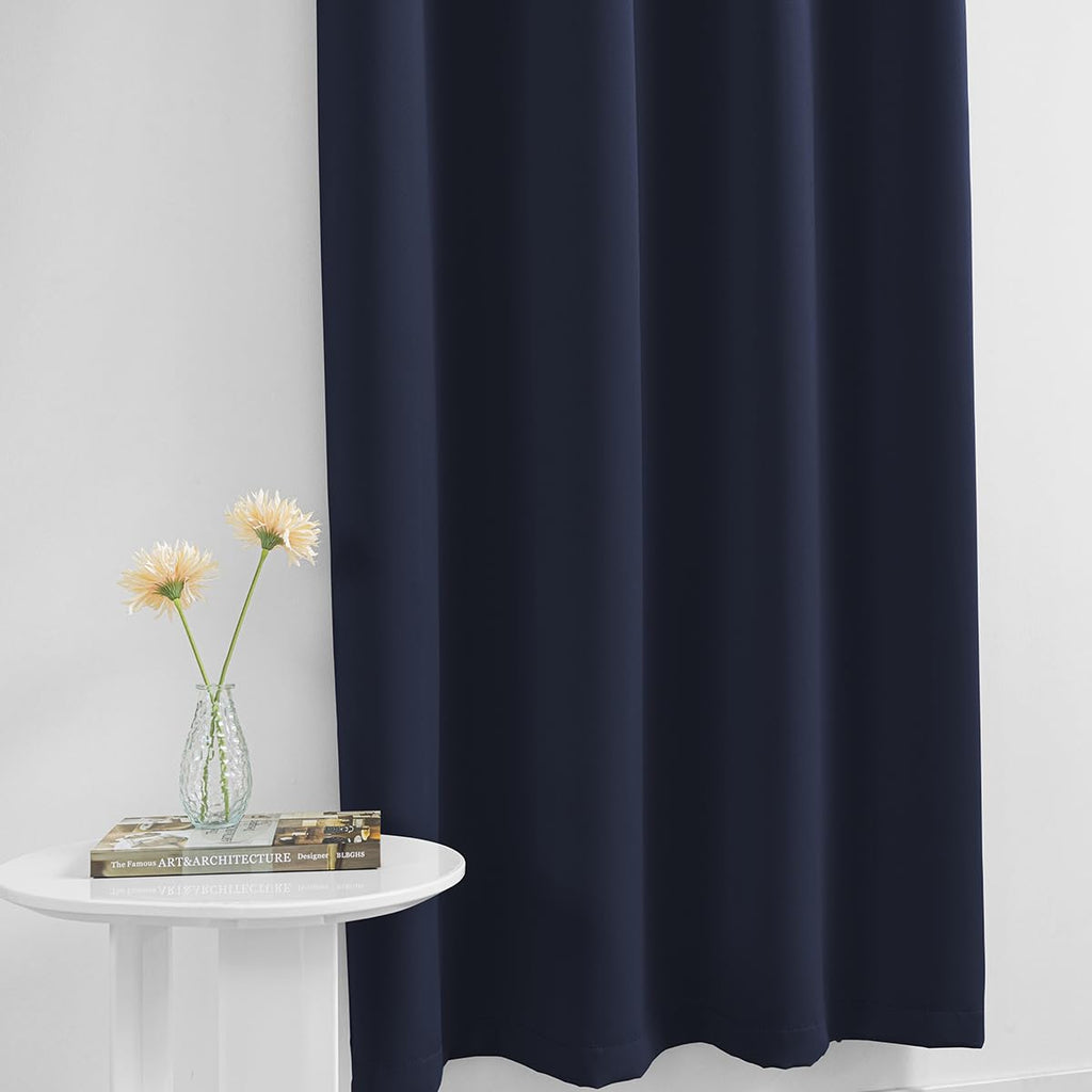 Muamar 2Pcs Blackout Curtains Privacy Curtains 63 Inch Length Window Curtains,Easy Install Thermal Insulated Window Shades,Stick