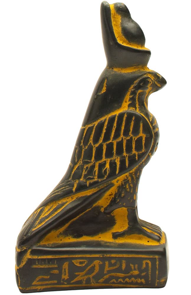 Discoveries Egyptian Imports - Egyptian God Horus Statue - Antique Gold Mini - 4 - Made in Egypt