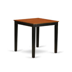 East West Furniture PBCH3-BLK-W 3 Piece Counter Height Pub Set for Small Spaces Contains a Square Kitchen Table and 2 Dining Room Chairs, 36x36 Inch, Black & Cherry