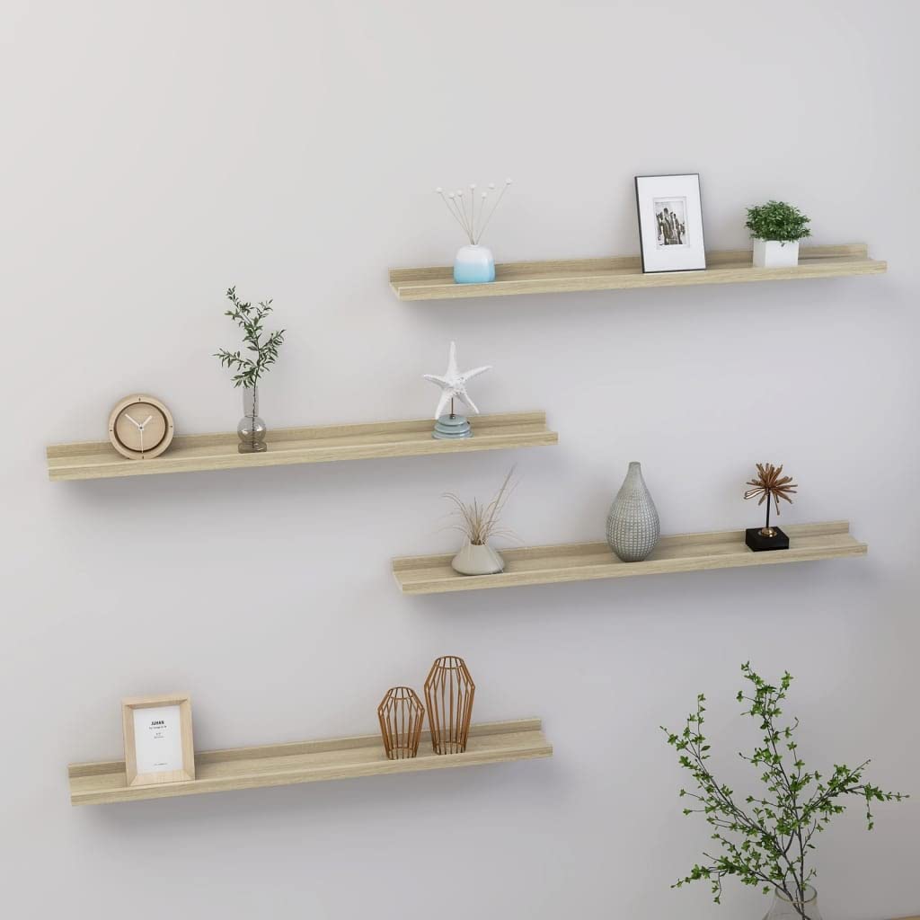 Vidaxl Wall Shelves 4 Pcs Sonoma Oak 31.5''X3.5''X1.2''