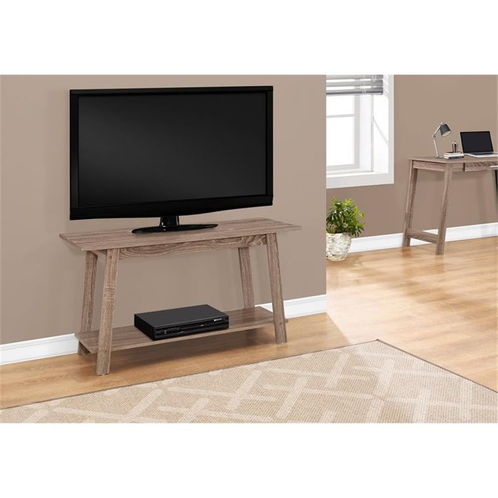 Monarch Specialties I TV STAND-42 L, Dark Taupe