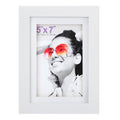 RPJC 5x7 inch Picture Frame Made of Solid Wood and High Definition Glass Display Pictures 4x6 with Mat or 5x7 Without Mat for Wa
