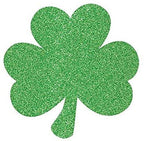 Mini Glitter Green Shamrock Paper Cutouts (4'' - 7'') Pack Of 10 | Perfect Decorations For St. Patrick'S Day Celebrations, Irish