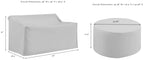 Crosley Furniture Patio Furniture Covers, Waterproof 2-Piece Cover Set for Round Outdoor Table and Loveseat, Gray