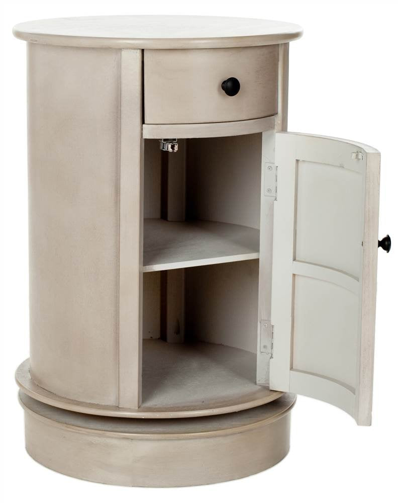 Safavieh American Homes Collection Tabitha Vintage Grey Oval Swivel Storage End Table