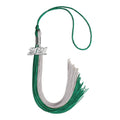 Endea Graduation Double Color Tassel with Silver Date Drop (Emerald Green/Grey, 2021)