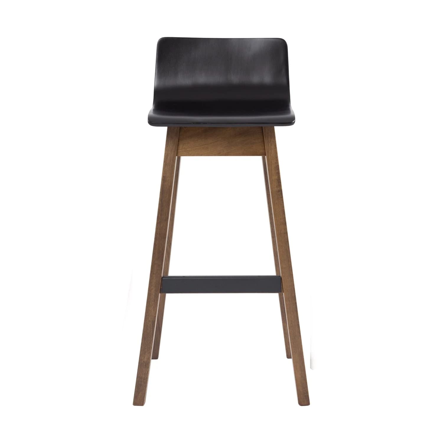 GFURN Ava Low Back Bar Chair - Black & Cocoa