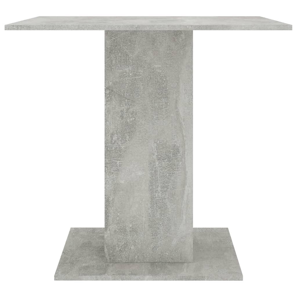 vidaXL Modern Square Dining Table – Concrete Gray Engineered Wood – Minimalistic Design – Easy Clean and Maintenance
