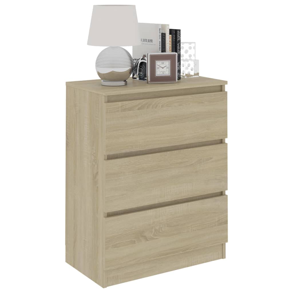 vidaXL Sideboard Sonoma Oak 23.6&quot;x13.8&quot;x29.9&quot; Chipboard