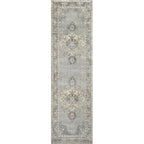 Rizzy Home Alora Decor Euphoria 2'6" X 10' Distress Gray/Gray/Rust/Blue Hybrid Area Rug