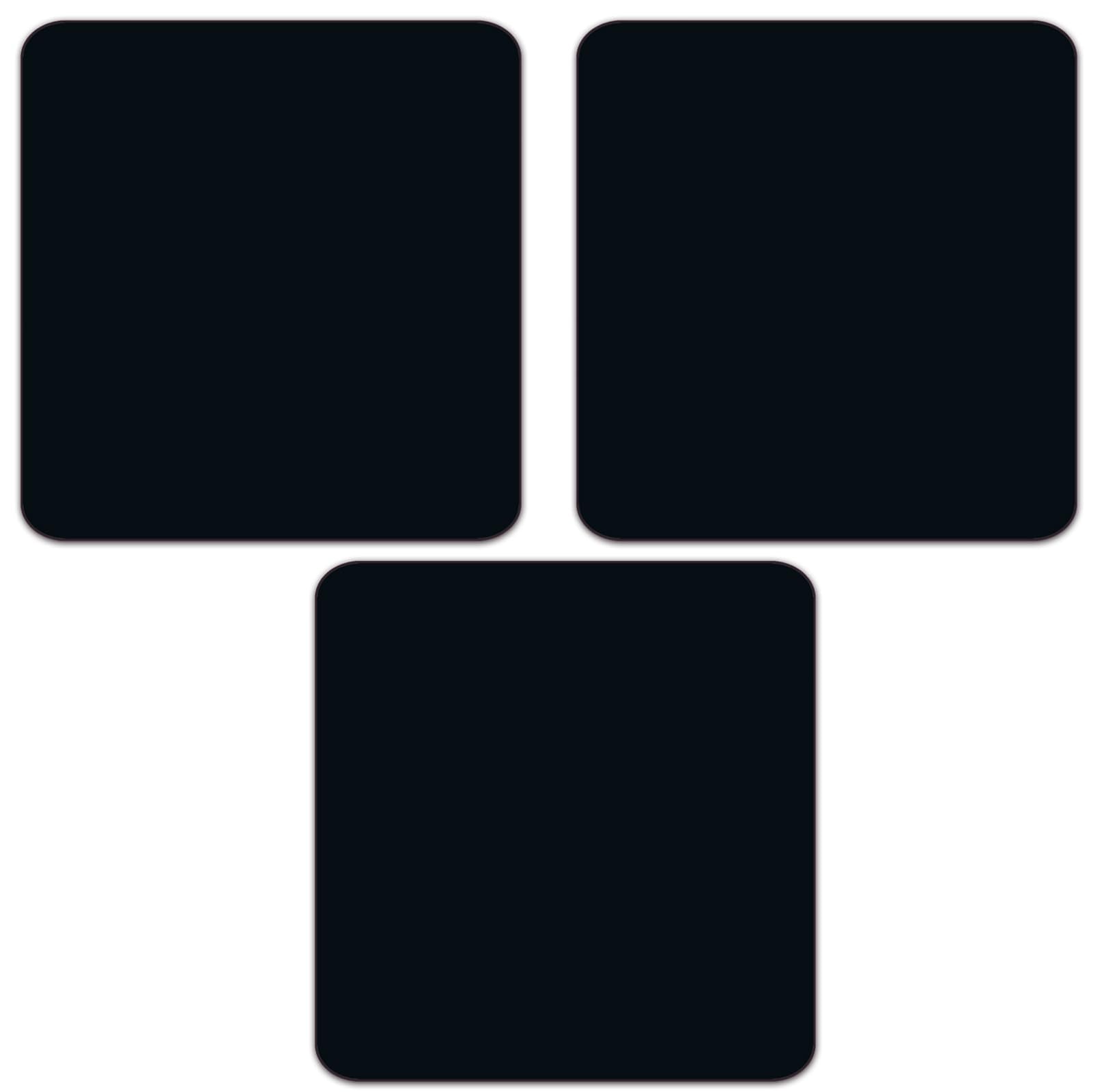 Square Mouse Pad, Premium Mouse Pad, Square Waterproof Mouse Pad, Non-Slip Rubber Base Mouse Pad 9X9Inches (3-Pack Black)