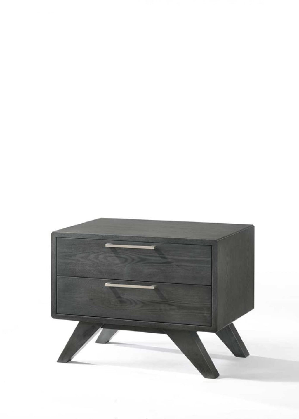 HomeRoots Modern Gray Wash Nightstand with Two Drawers