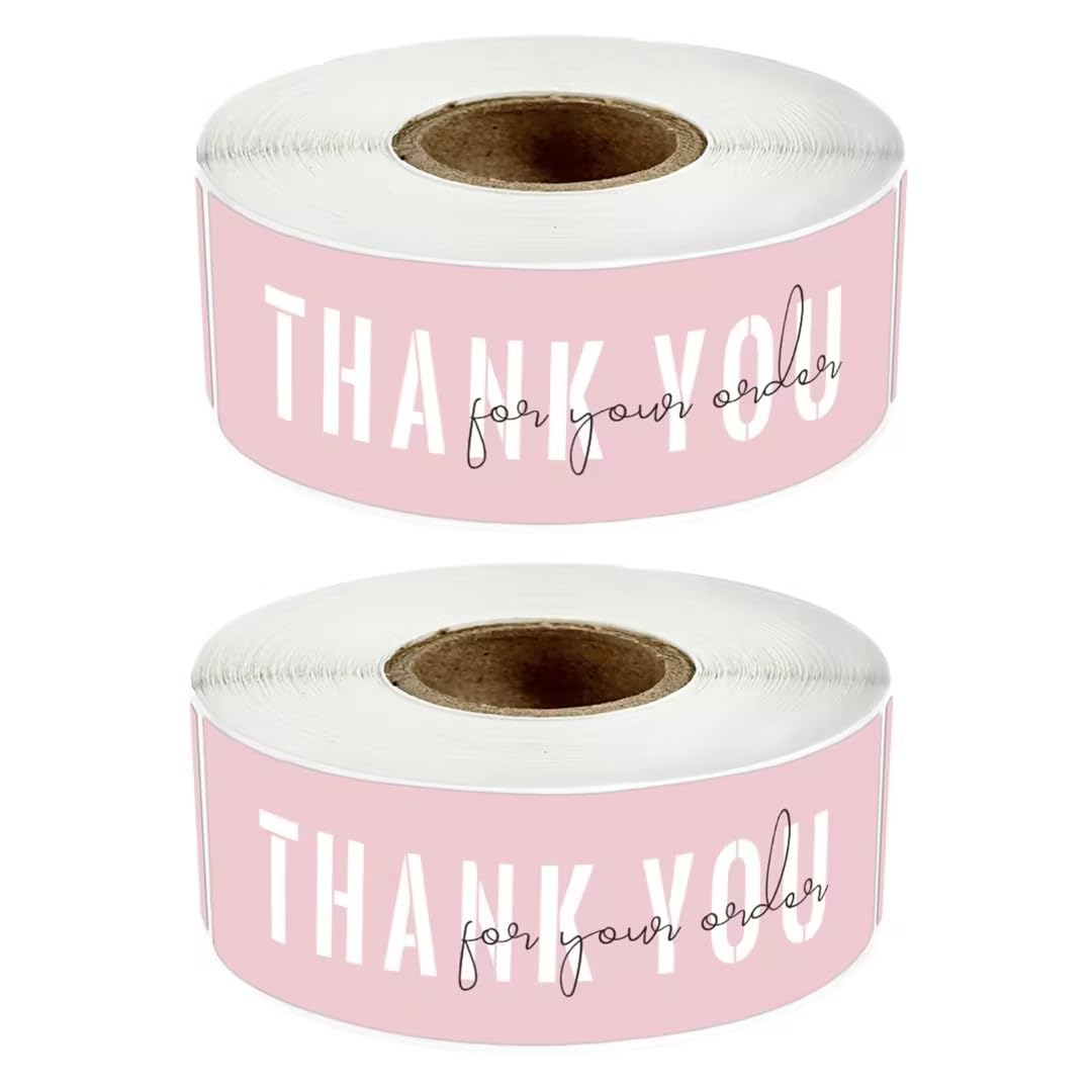 Omgrei 1X3 Inch Thank You For Your Order Stickers, Pink Thank You Stickers Small Business, Packaging For Small Business, Order,